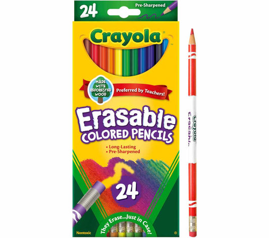 Crayones Borrables Crayola - Caja de 24 Colores