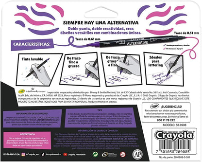 Crayola Alternative - 8 Marcadores Doble Punta