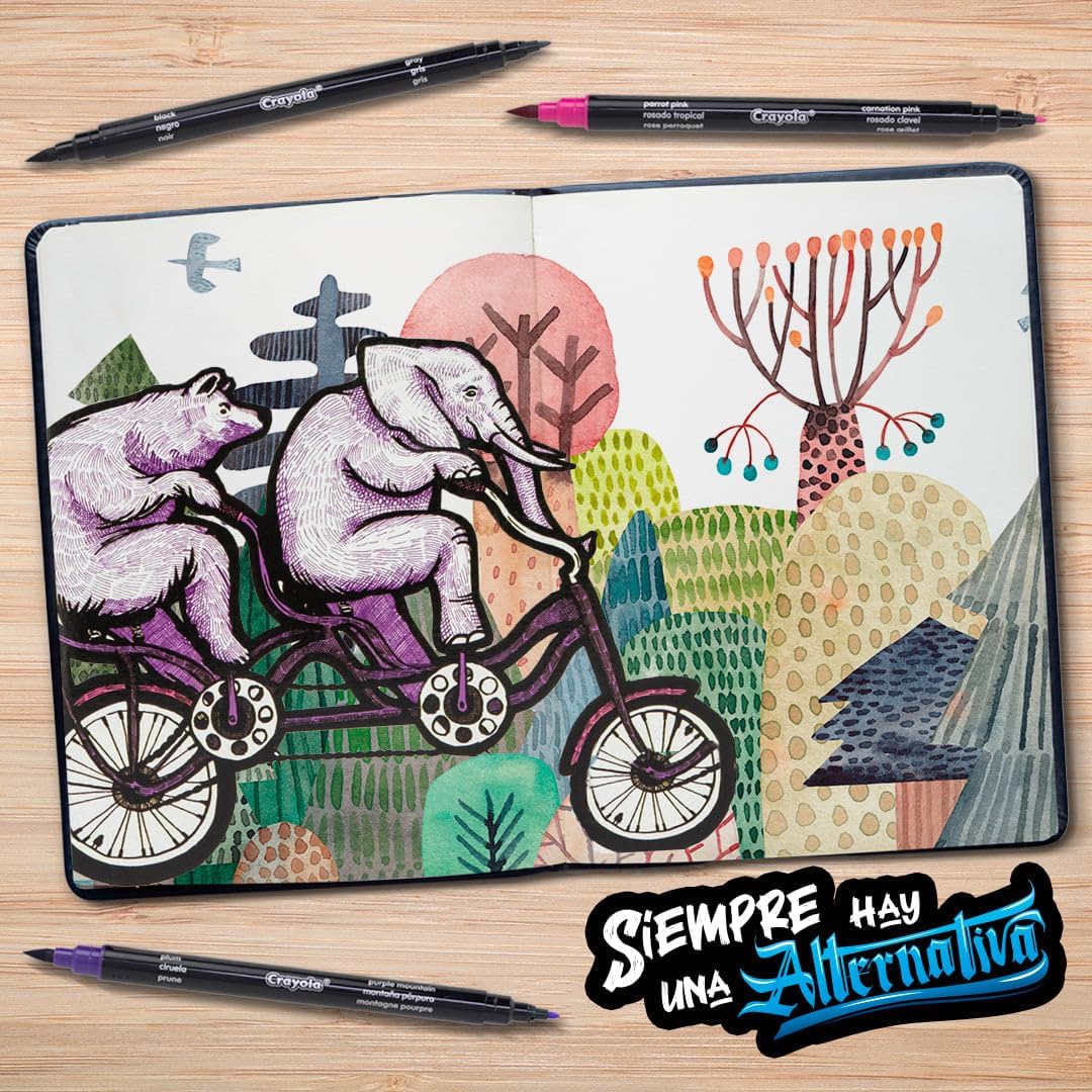 Crayola Alternative - 8 Marcadores Doble Punta