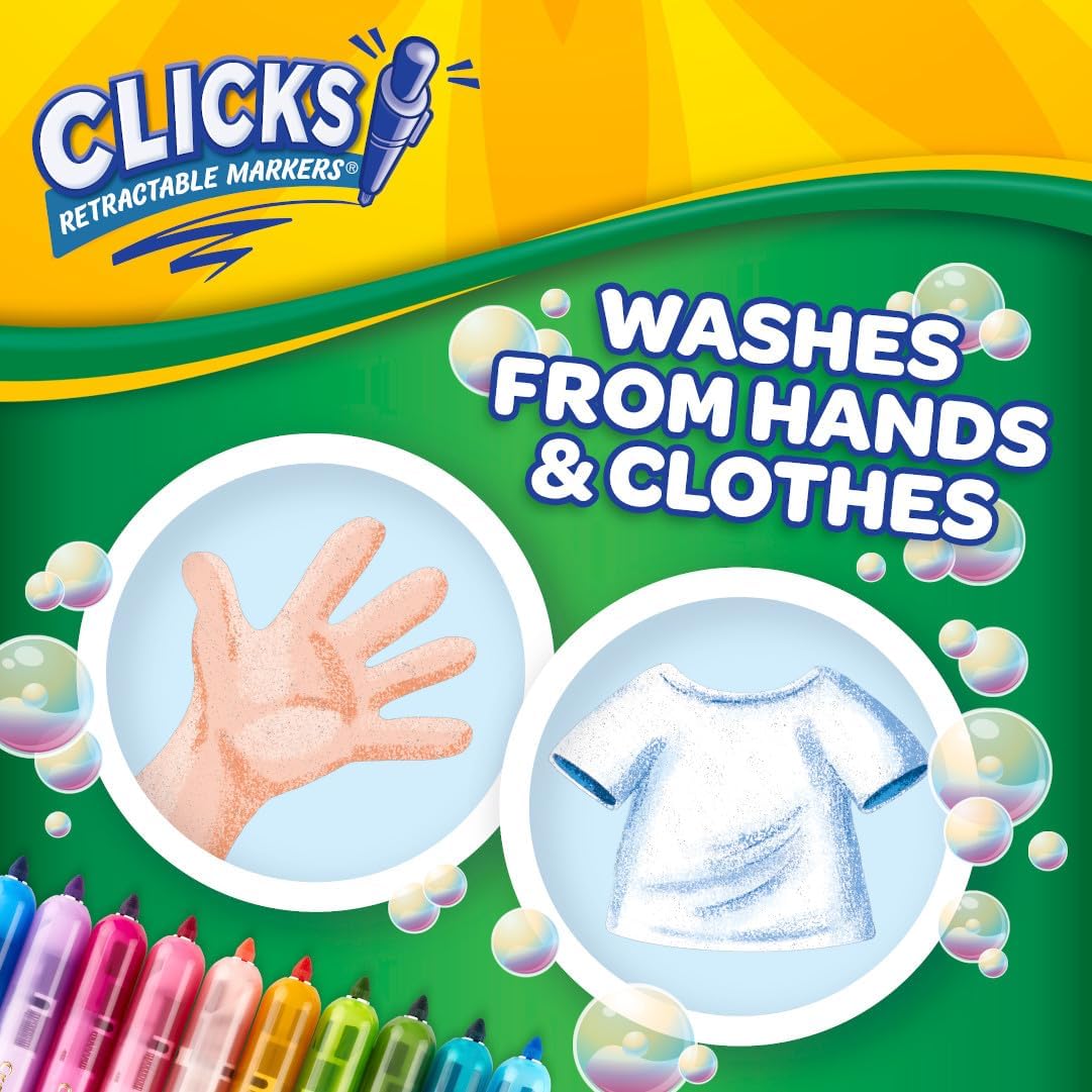 Crayola Clicks - 10 Marcadores Retráctiles