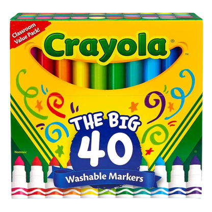 Crayola Markers - 40 Marcadores Punta Gruesa