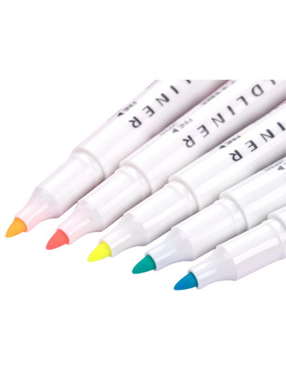 Zebra Mildliner - Set de 5 Colores Fluorescentes