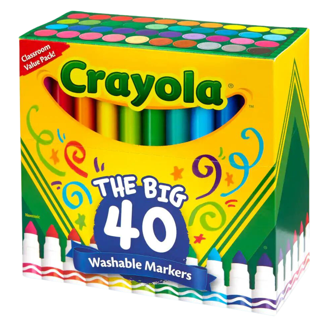 Crayola Markers - 40 Marcadores Punta Gruesa