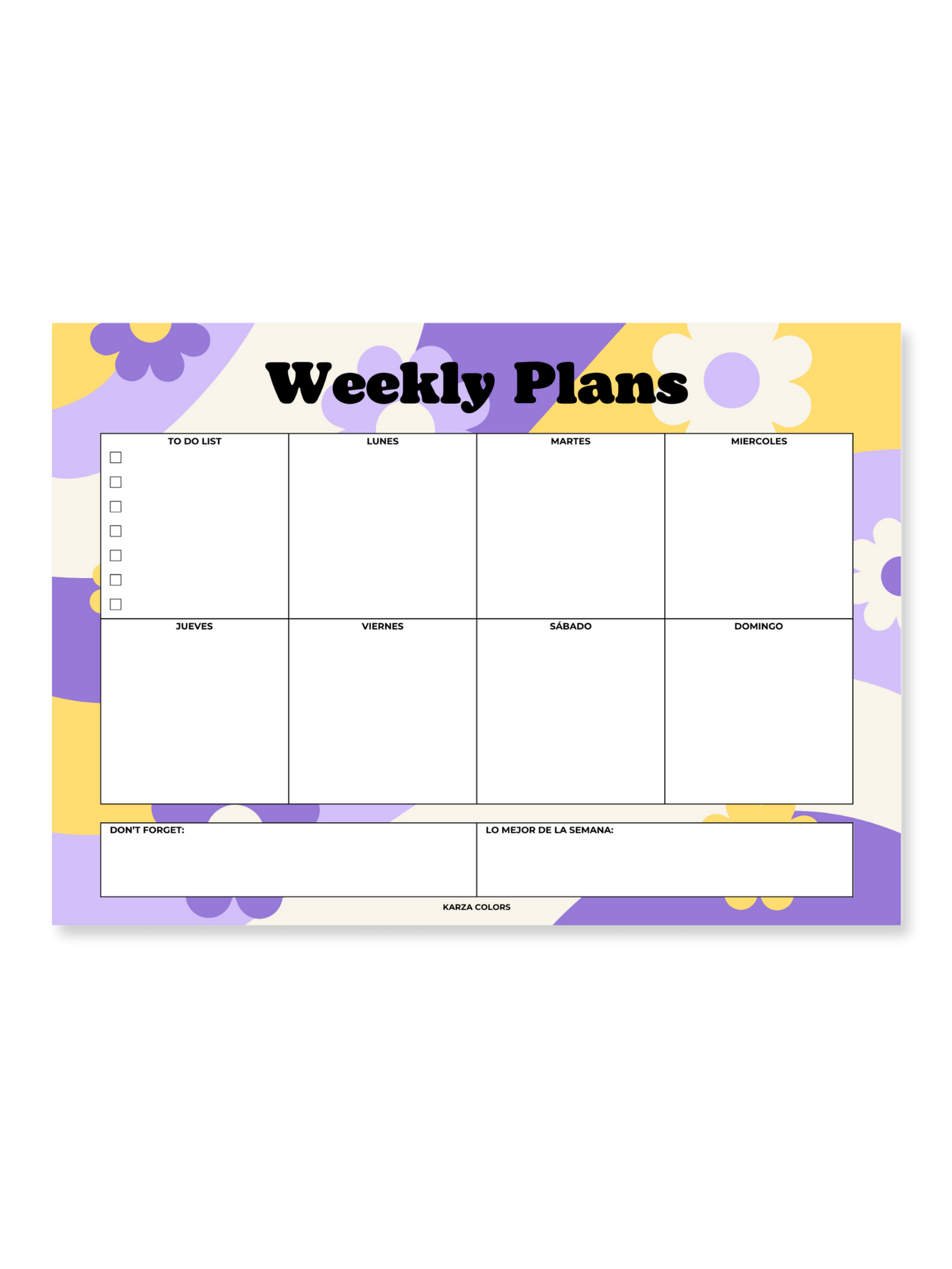 Planeador Semanal - Weekly Plans