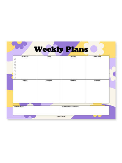 Planeador Semanal - Weekly Plans