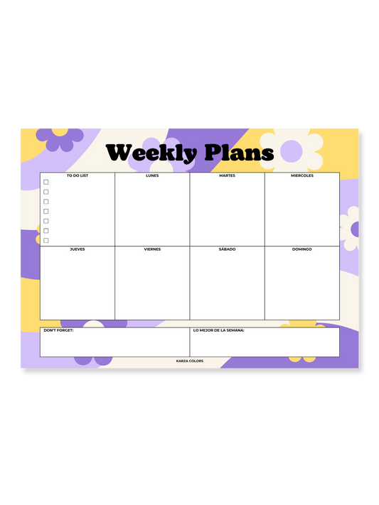 Planeador Semanal - Weekly Plans