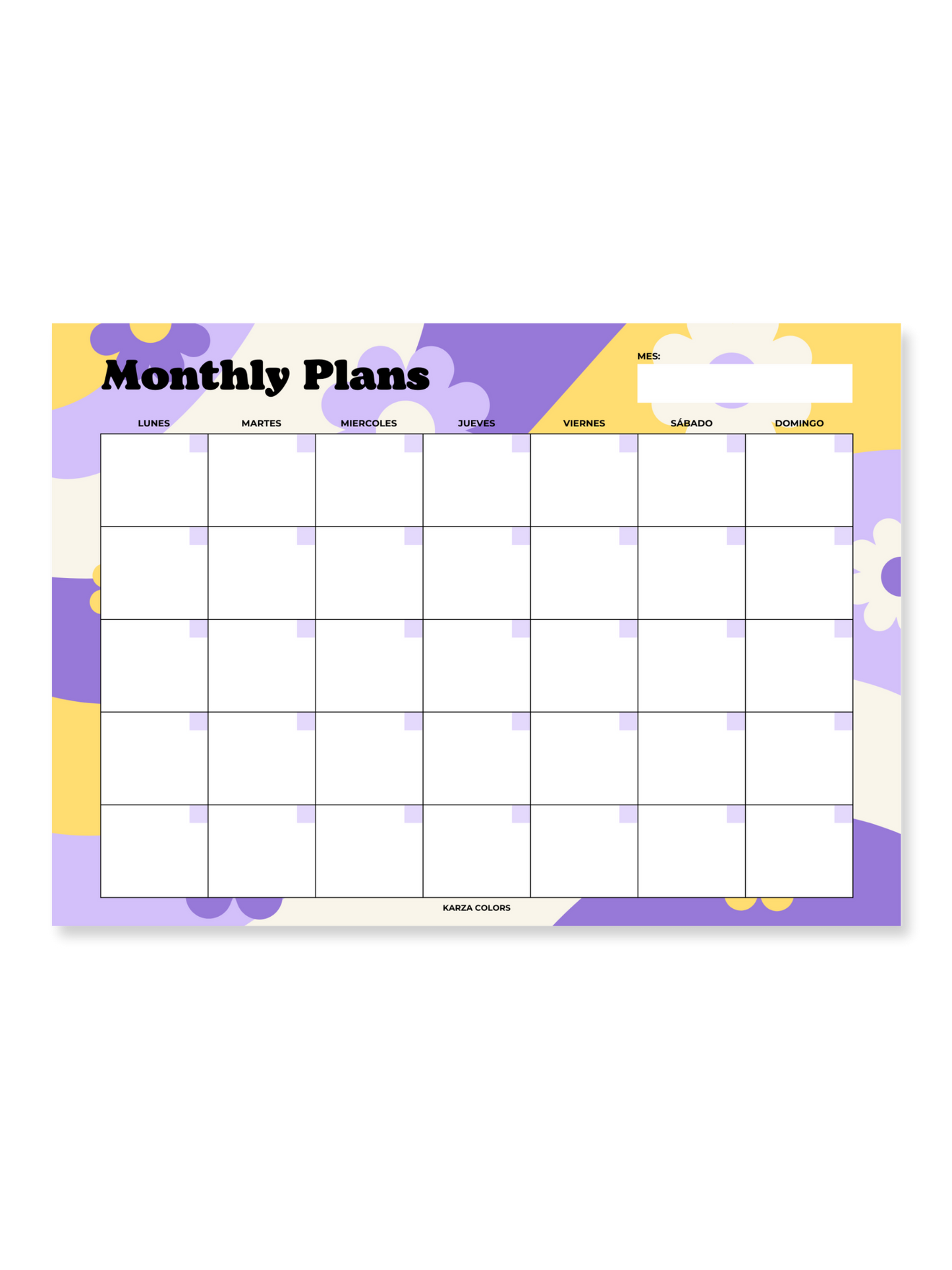 Planeador Mensual - Monthly Plans