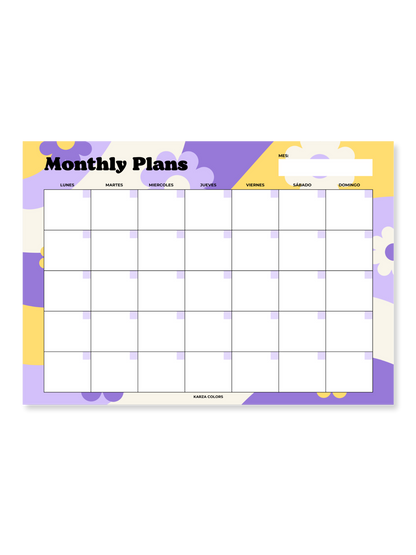 Planeador Mensual - Monthly Plans