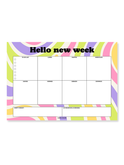 Planeador Semanal - Hello new week