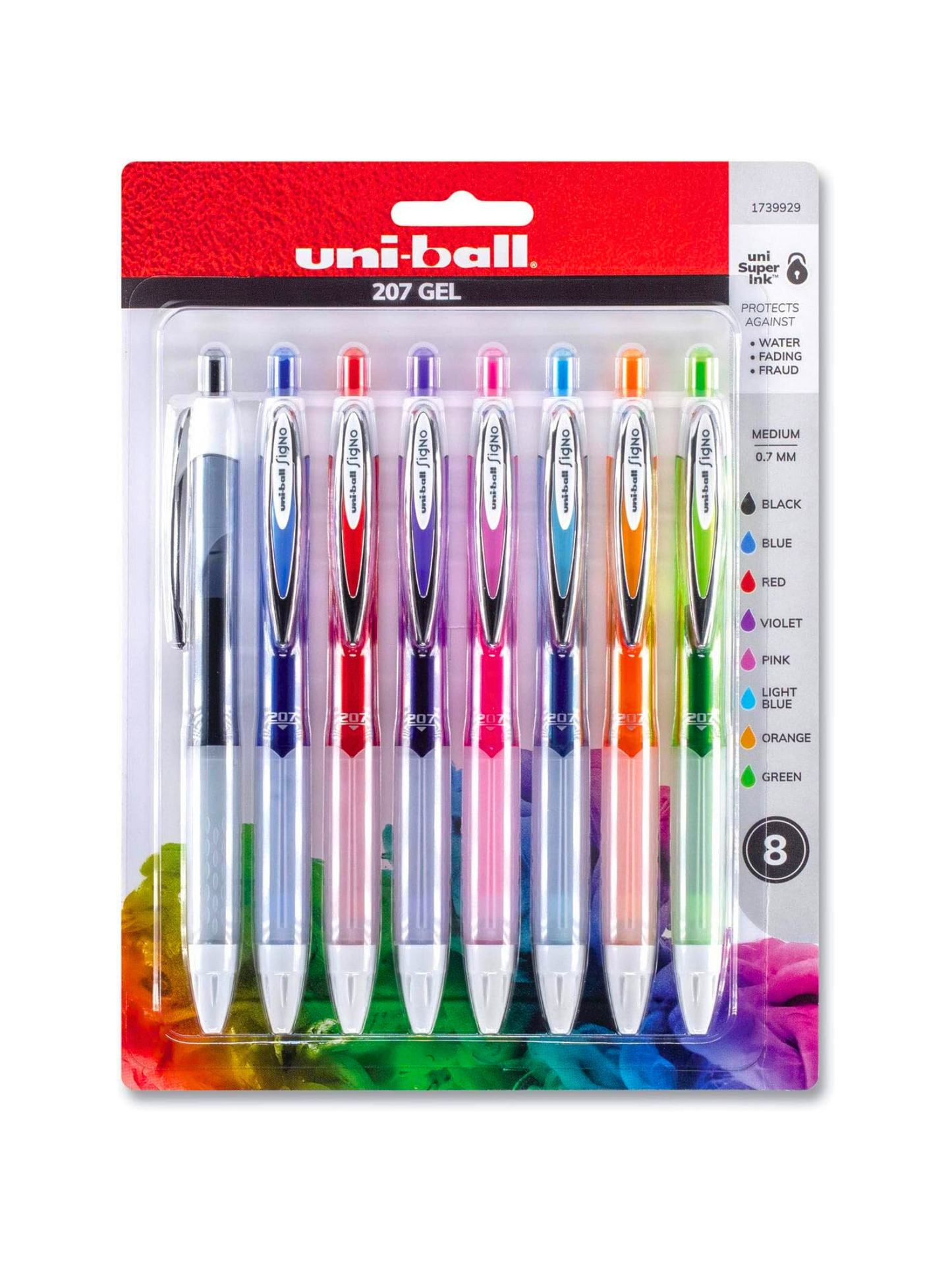 Bolígrafos Gel Uniball - Set de 8 Colores