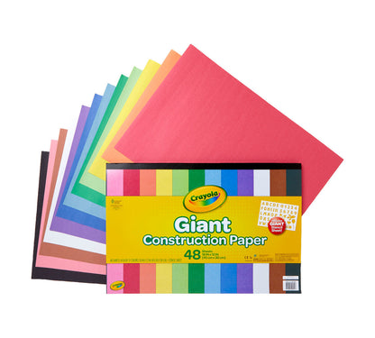 Papel Construcción Crayola - Block Gigante de 48 hojas