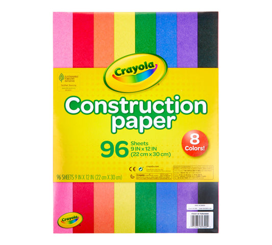 Papel Construcción Crayola - Block de 96 hojas