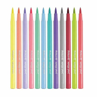 Pelikan Brush - 12 Marcadores Punta de Pincel Pastel