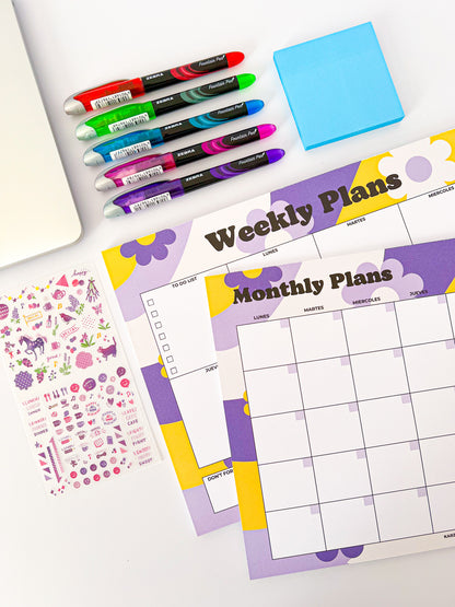 Planner Kit # 1 con Plumas Fuente