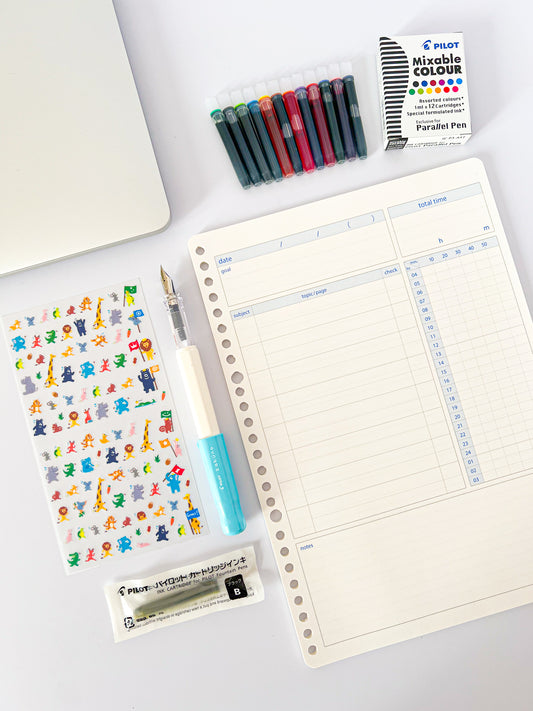 Planner Kit # 12 Diario con Pluma Fuente Recargable