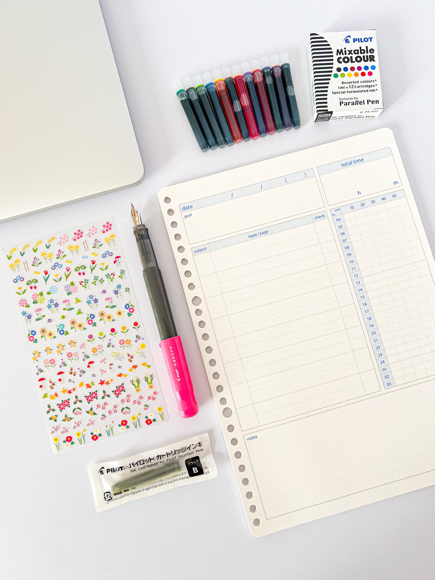 Planner Kit # 13 Diario con Pluma Fuente Recargable