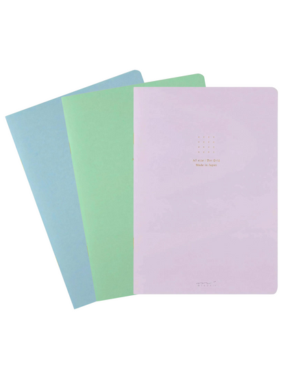 Cuadernos Midori Punteados - Dot Grid - Set de 3