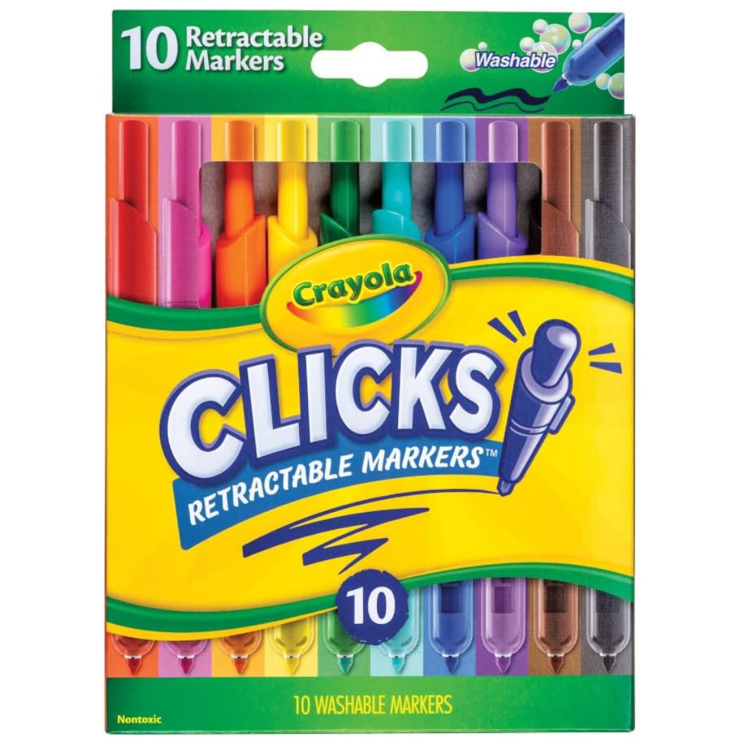 Crayola Clicks - 10 Marcadores Retráctiles