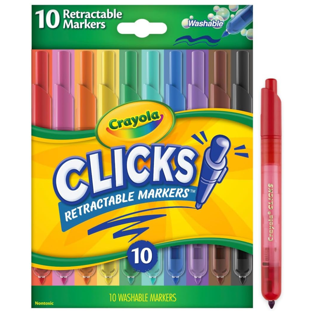 Crayola Clicks - 10 Marcadores Retráctiles