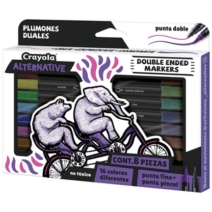 Crayola Alternative - 8 Marcadores Doble Punta