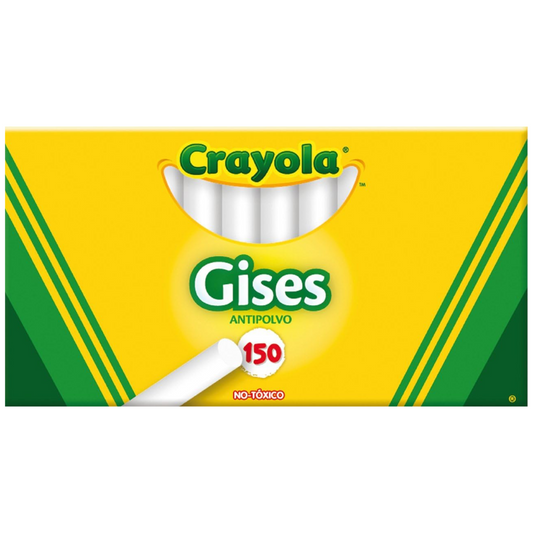 Tiza Blanca Antipolvo Crayola - 150 piezas